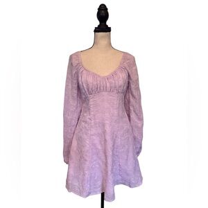 Ladies Wild Fable Fit &‎ Flare Dress Light Violet Long Sleeve Dress XS NWT